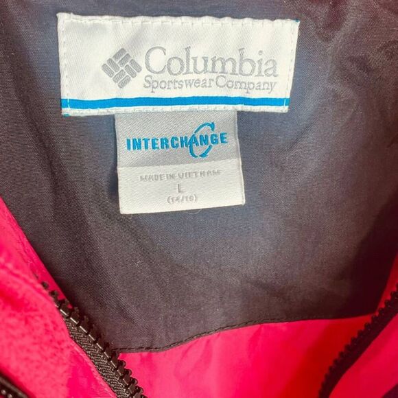 Columbia | Powder Alley Interchange Jacket Black Pink Nylon Size L (14/16) | EUC - Picture 5 of 15